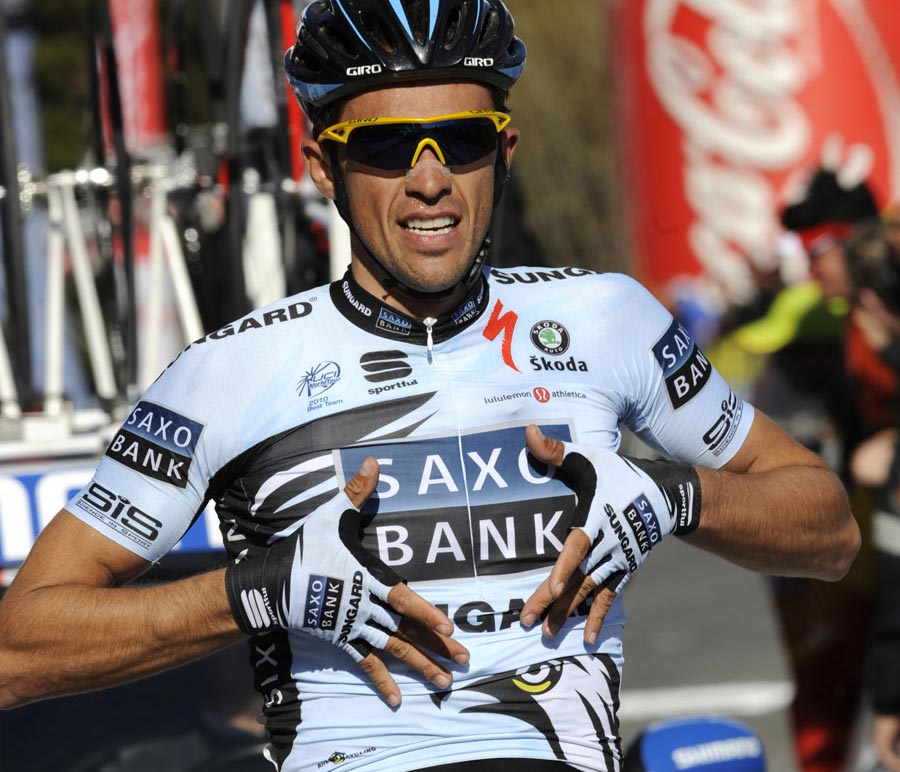 Alberto Contador wins, Volta a Caatalunya 2011 stage three Alberto Contador wins, Volta a Caatalunya 2011 stage three