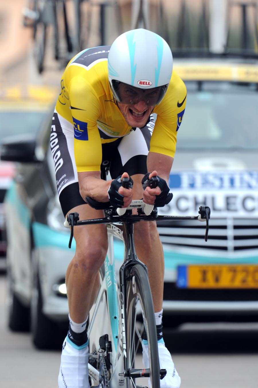 Frank Schleck, overall winner, Criterium International 2011, stage three TT Frank Schleck, overall winner, Criterium International 2011, stage three TT