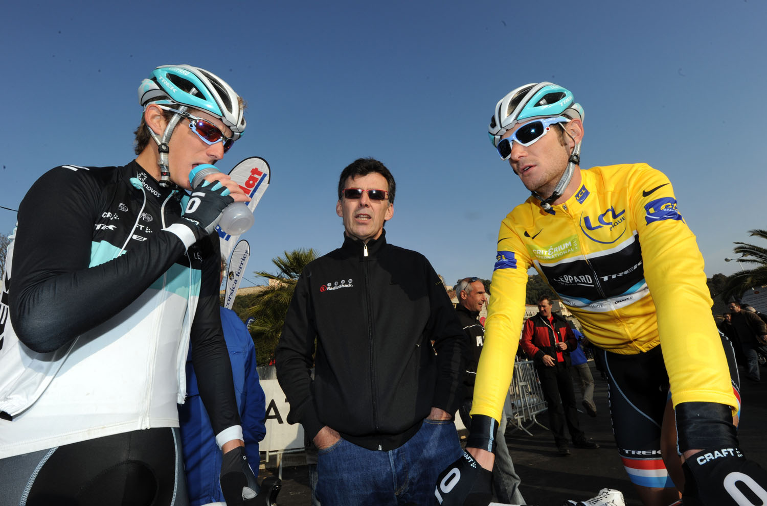 Andy and Frank Schleck, stage two, Criterium International 2011 Andy and Frank Schleck, stage two, Criterium International 2011