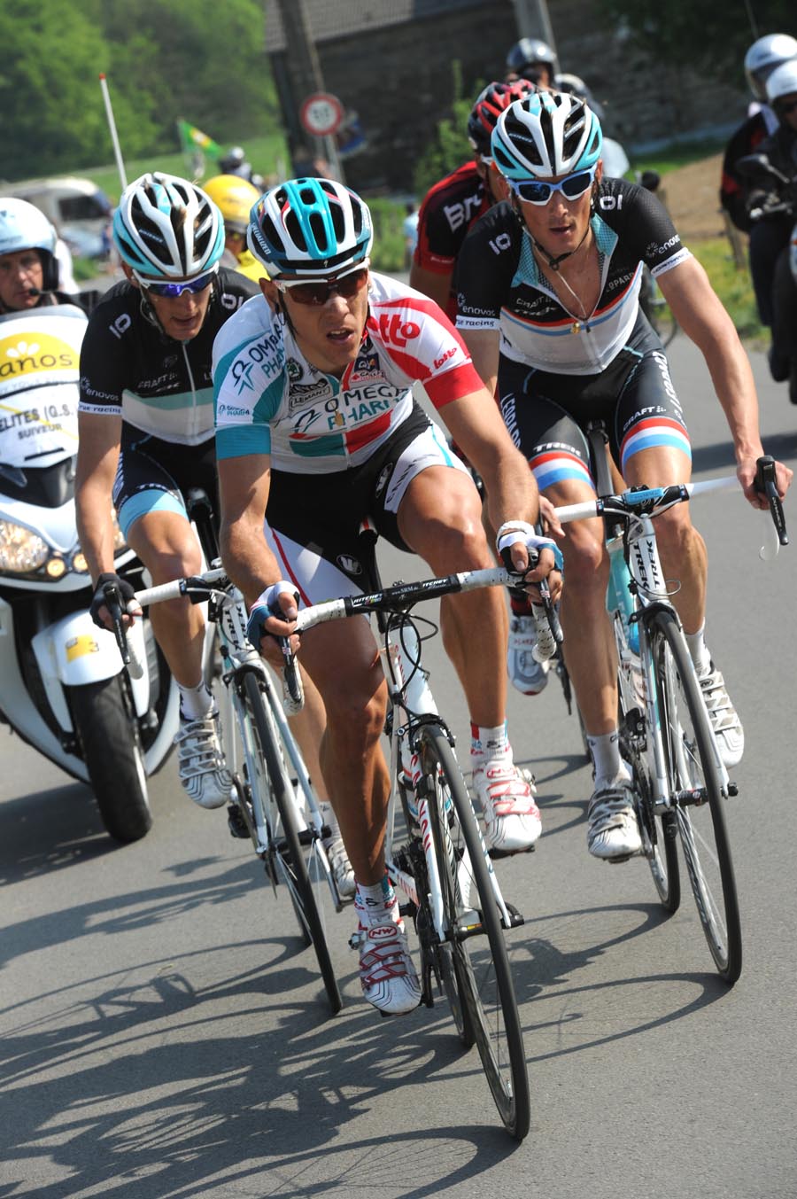 Philippe Gilbert, Andy Schleck and Frank Schleck, Liege-Bastogne-Liege 2011