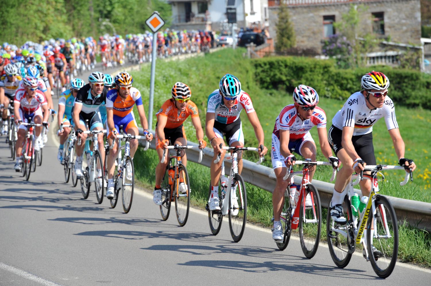 Christian Knees chases, Liege-Bastogne-Liege 2011