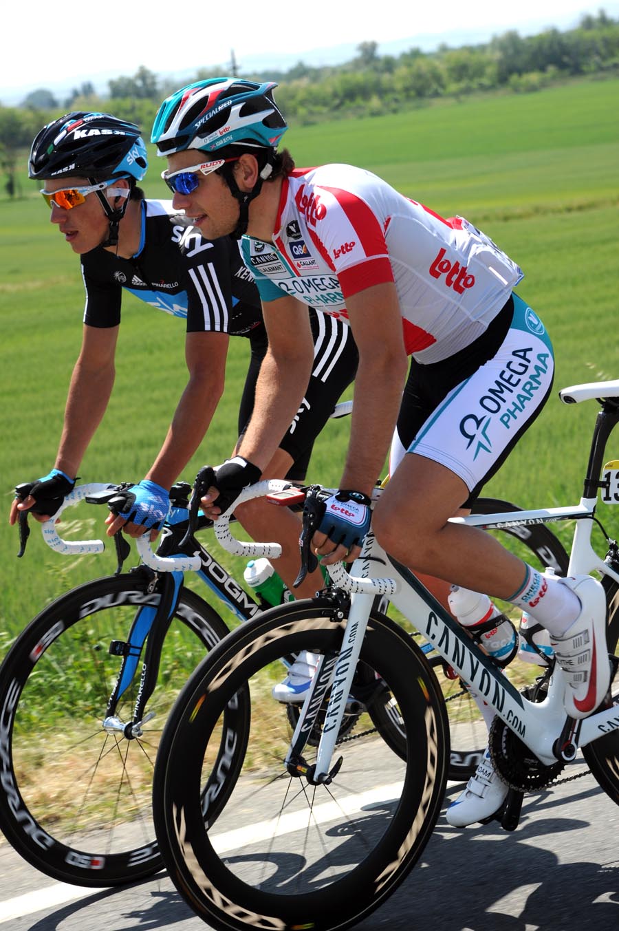 Adam Blythe and Peter Kennaugh, Giro d'Italia 2011, stage two Adam Blythe and Peter Kennaugh, Giro d'Italia 2011, stage two