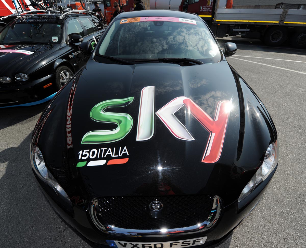 Sky Italy car, Giro d'Italia 2011, stage two