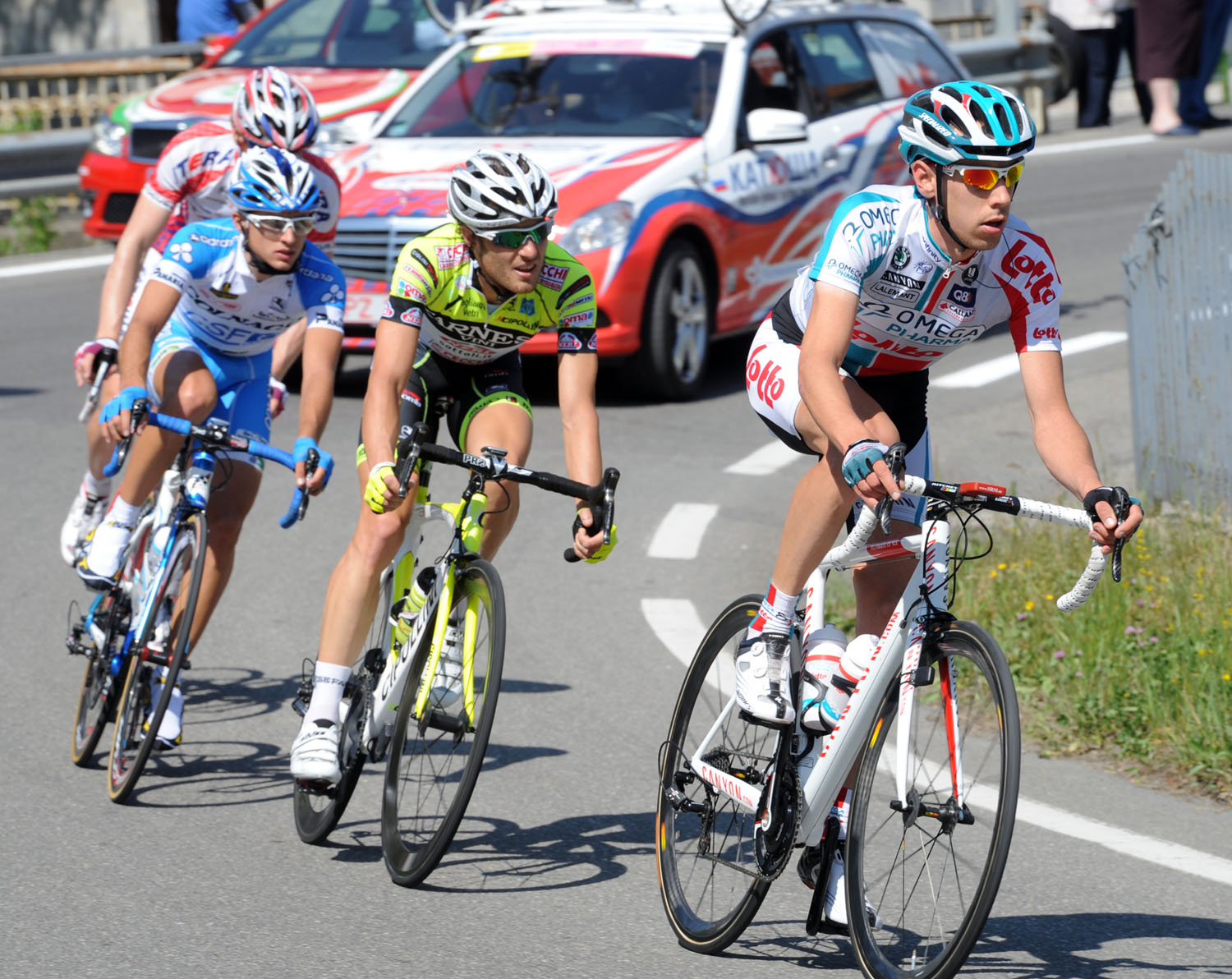 Bart De Clercq in escape group, Giro d'Italia 2011, stage three