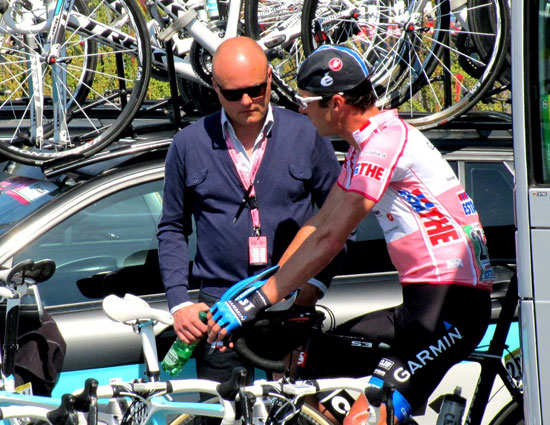 David Millar and Brian Nygaard, Giro d'Italia 2011, stage four David Millar and Brian Nygaard, Giro d'Italia 2011, stage four