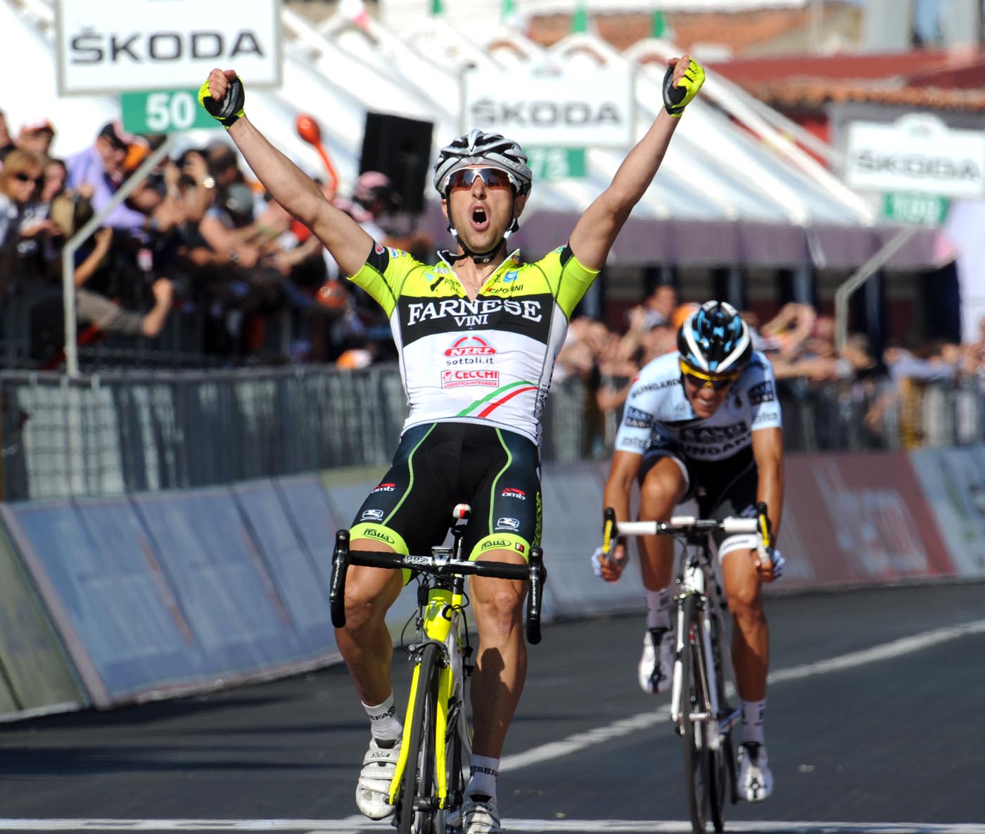 Oscar Gatto wins, Giro d'Italia 2011, stage eight