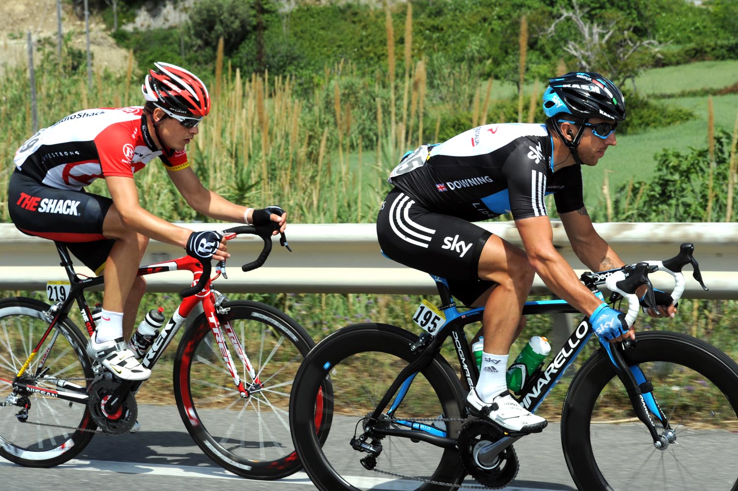 Russell Downing and Bjorn Selander, Giro d'Italia 2011, stage eight