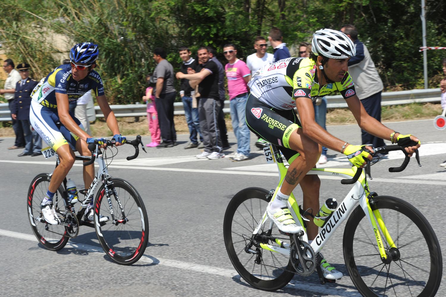 Leonardo Giordani on escape, Giro d'Italia 2011, stage eight