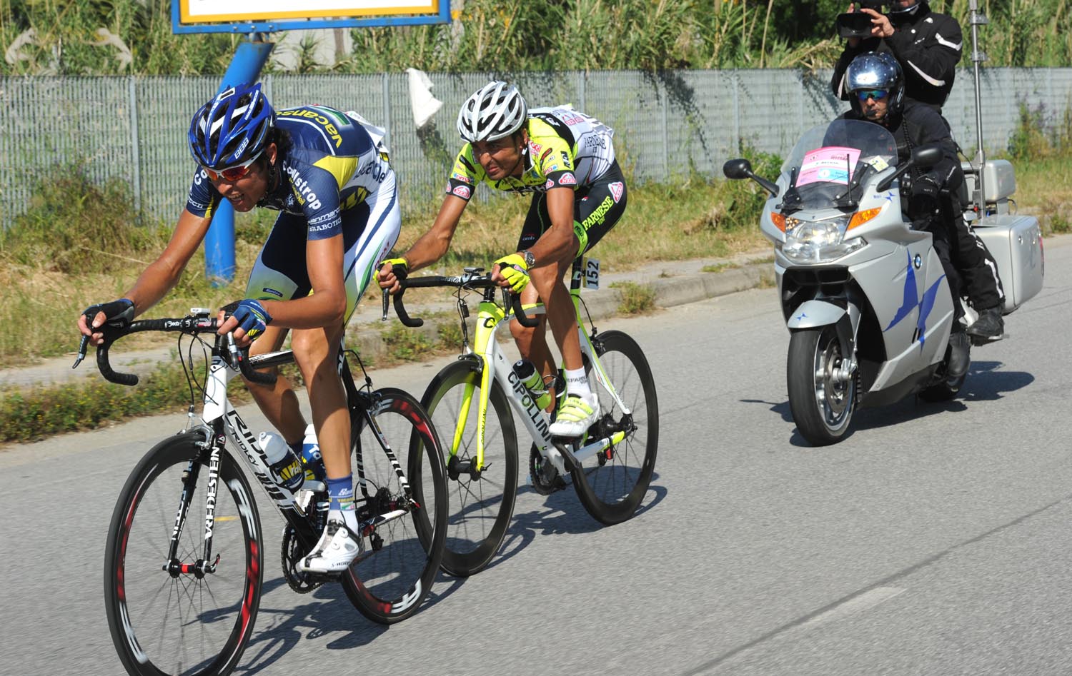 Leonardo Giordani and Mirko Selvaggi, Giro d'Italia 2011, stage eight