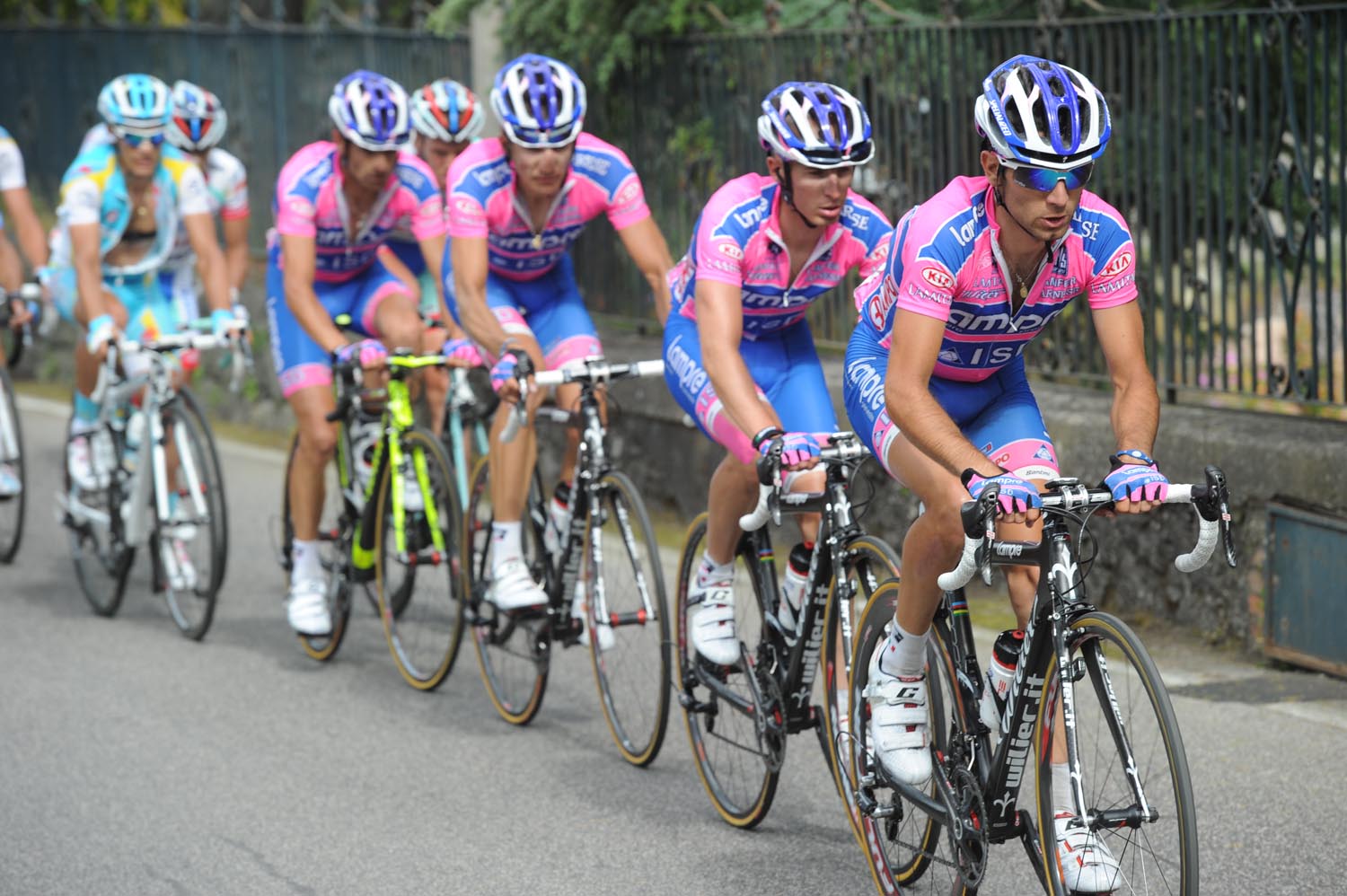 Lampre-ISD team chase, Giro d'Italia 2011, stage nine
