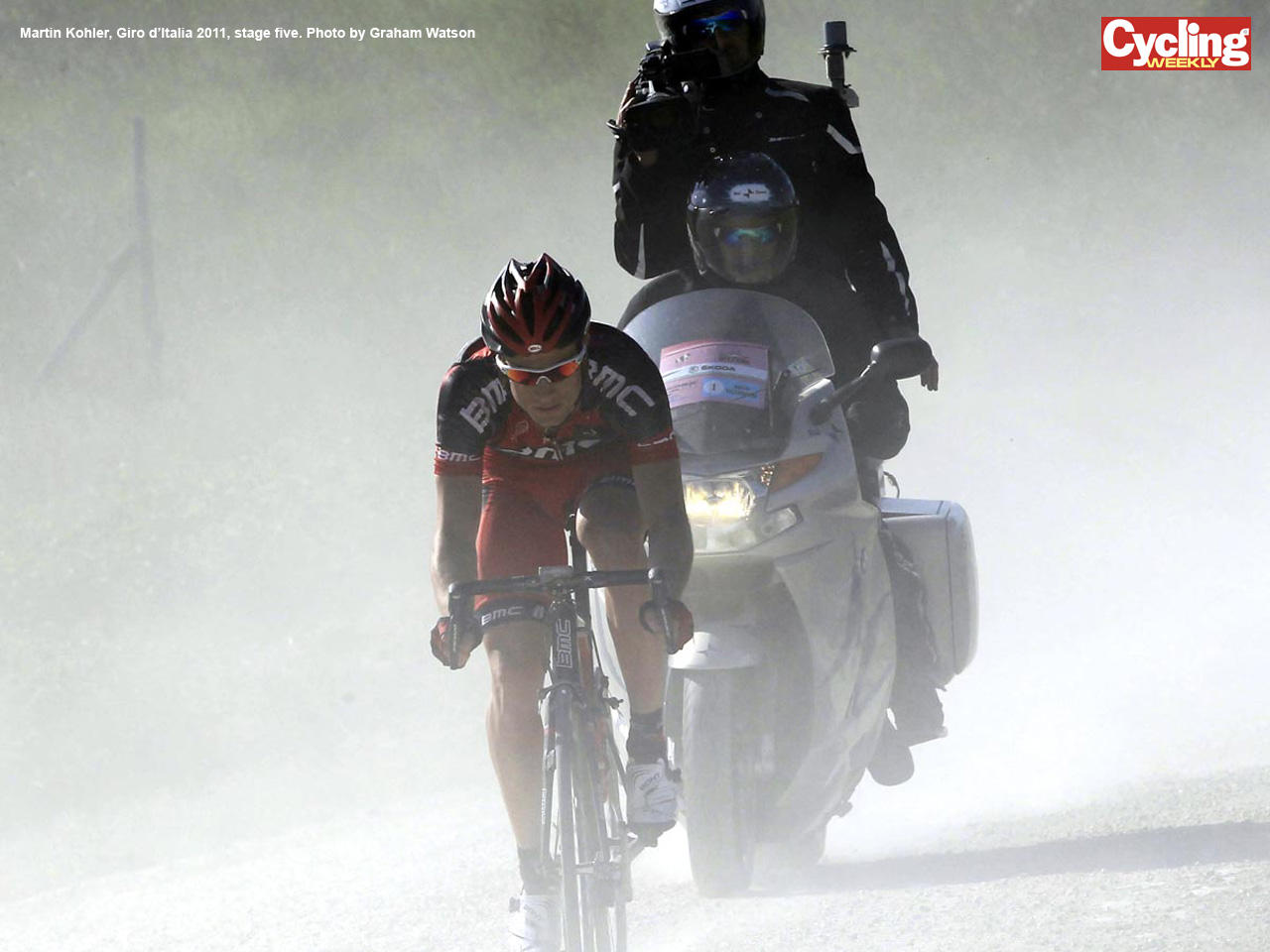 Martin Kohler on the strade bianche, stage five, Giro d'Italia 2011