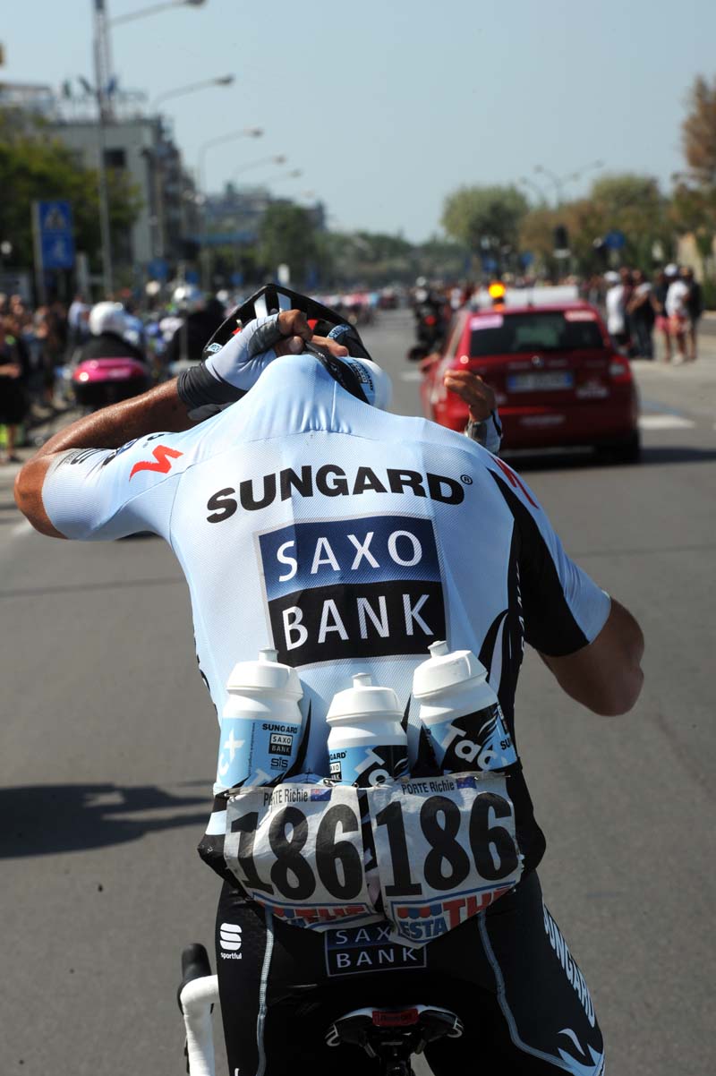 Richie Porte works for Saxo Bank, Giro d'Italia 2011, stage 12 Richie Porte works for Saxo Bank, Giro d'Italia 2011, stage 12