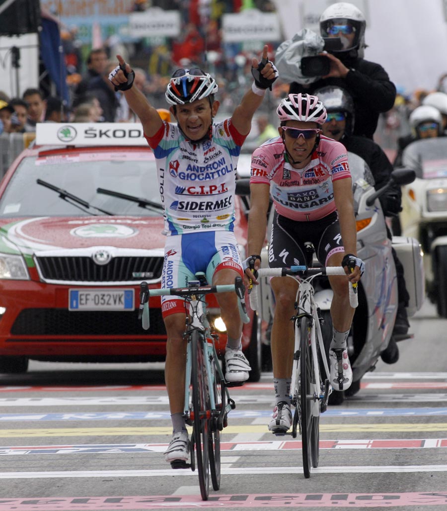 Jose Rujano wins, Giro d'Italia 2011, stage 13