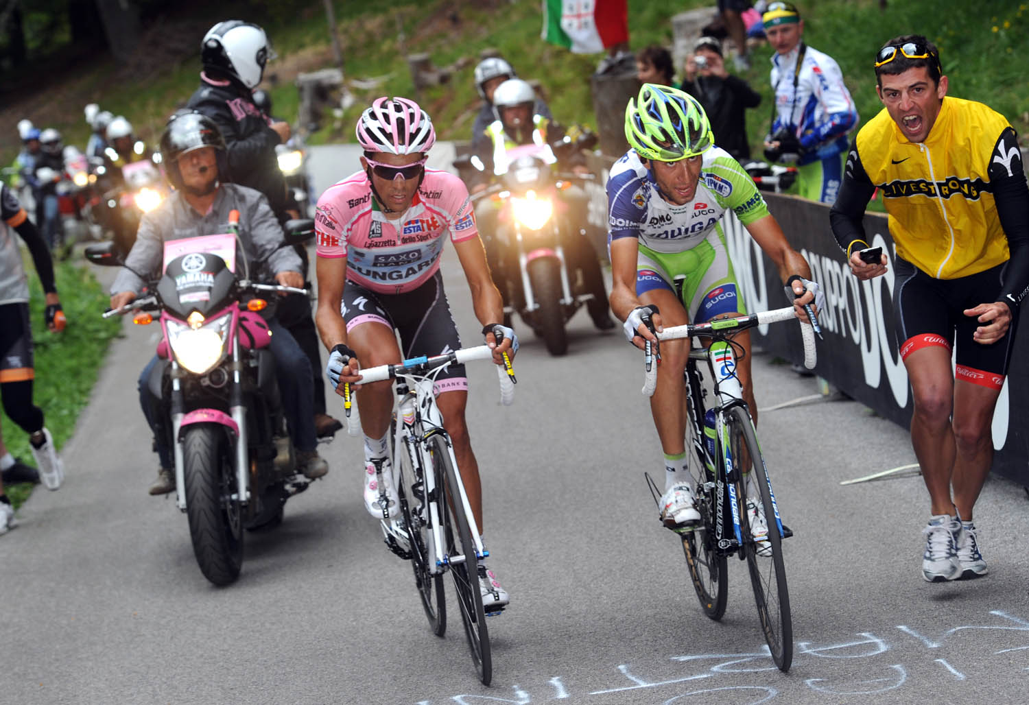Vincenzo Nibali and Alberto Contador, Giro d'Italia 2011, stage 14