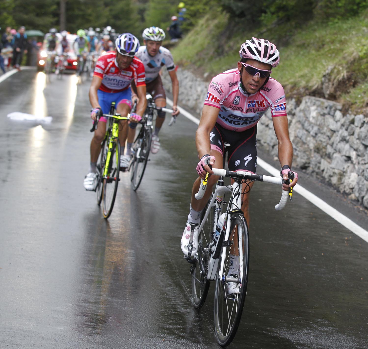 Alberto Contador attacks, Giro d'Italia 2011, stage 15