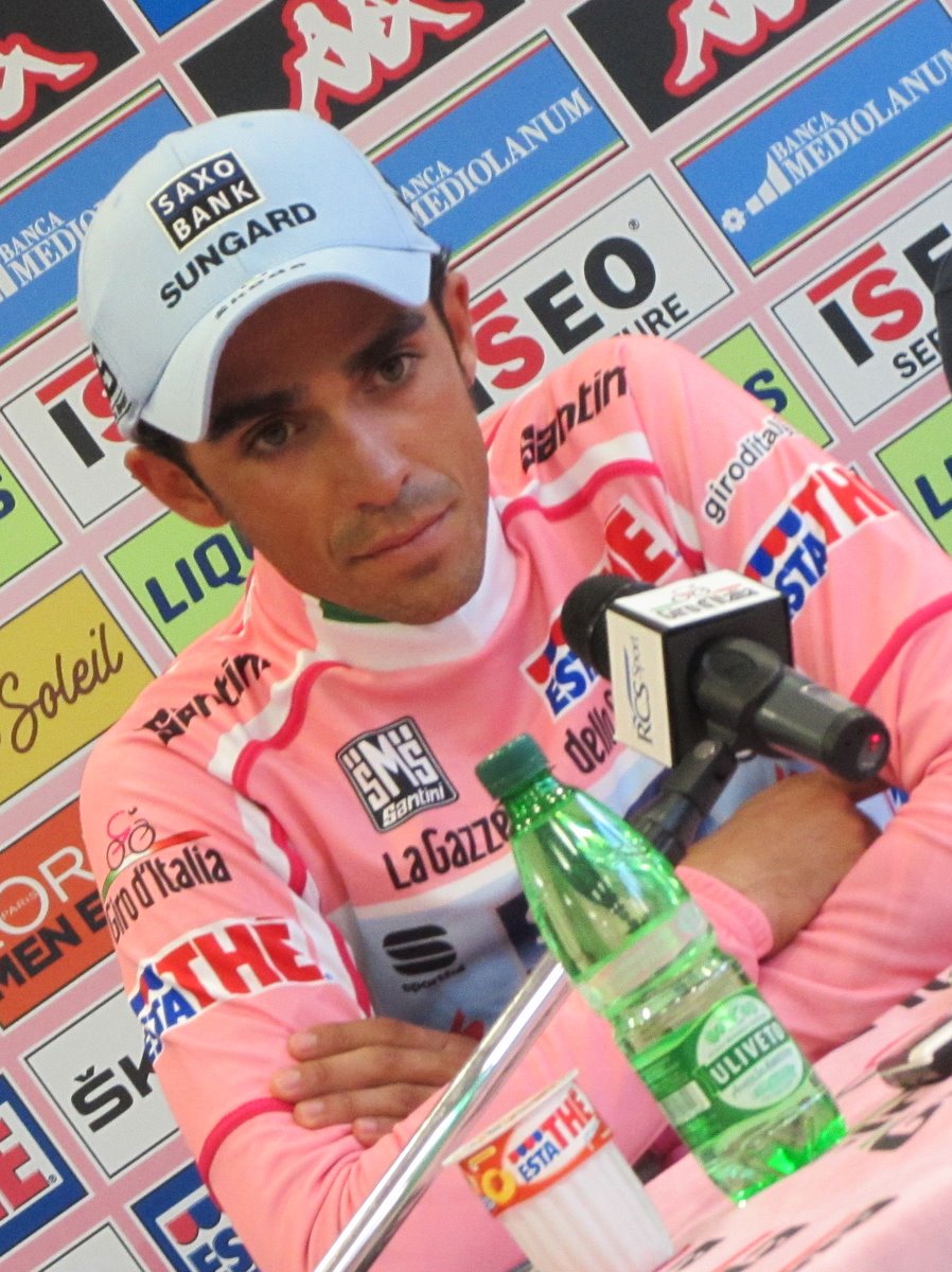 Alberto Contador press conference, Giro d'Italia 2011, stage 16