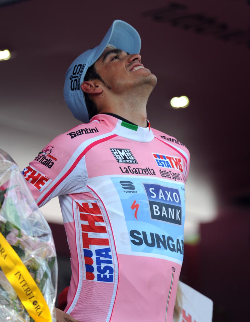 Alberto Contador, leader, Giro d'Italia 2011, stage 19