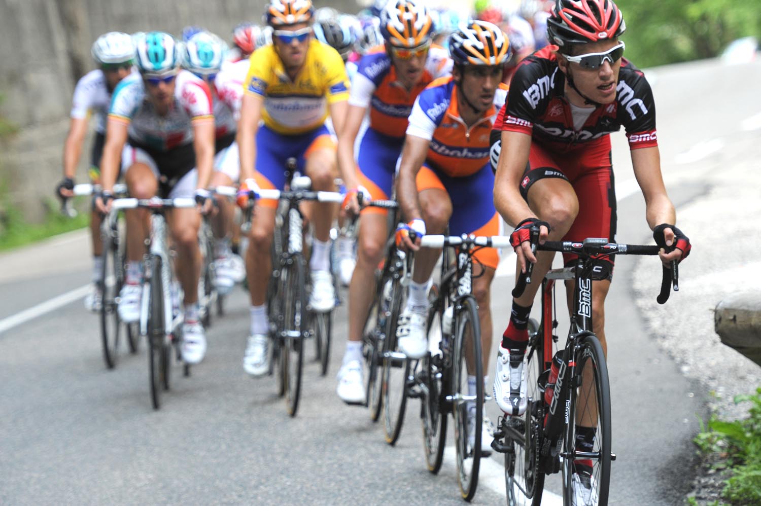 Michael Schar chases, Criterium du Dauphine 2011, stage one