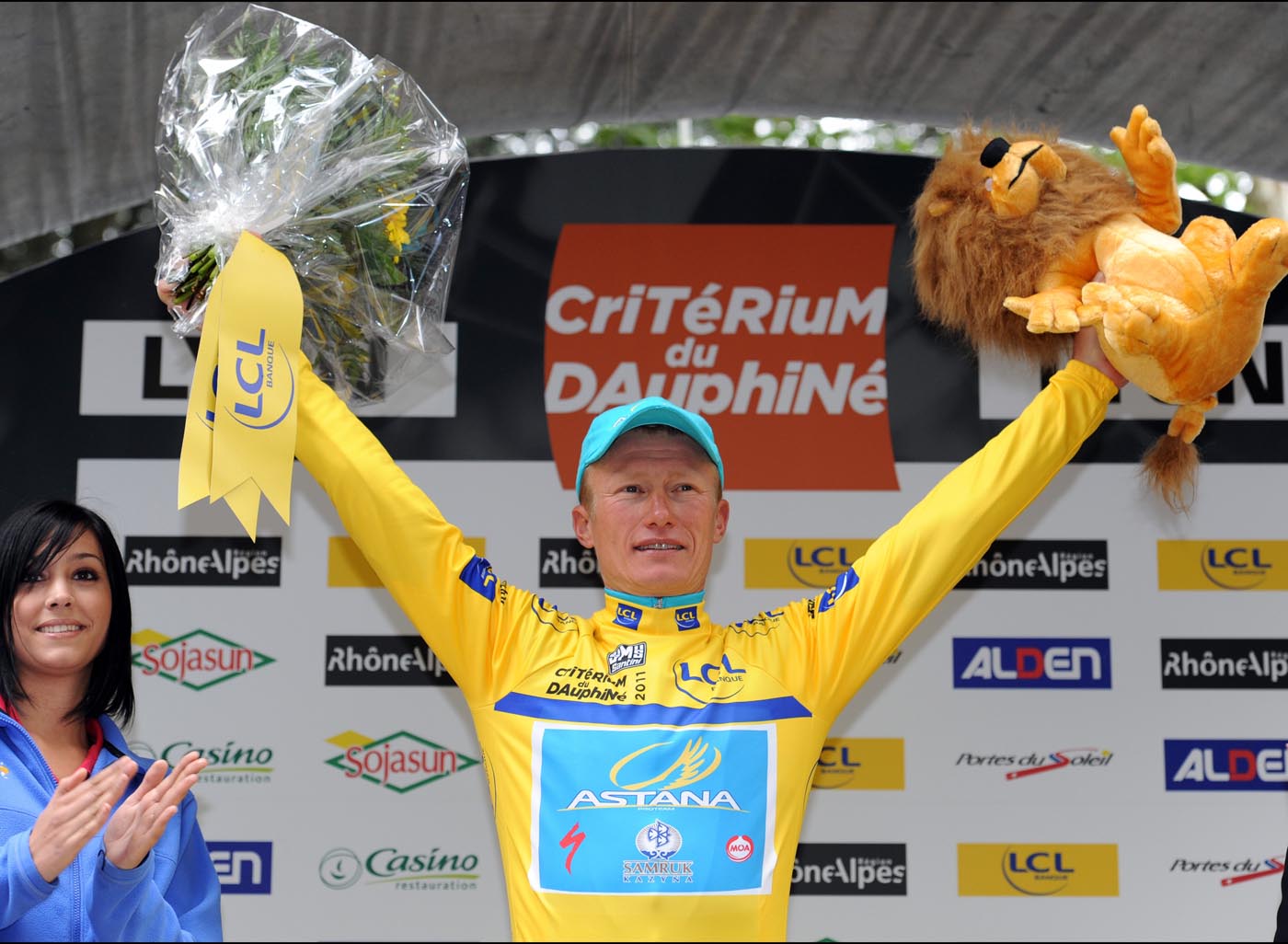 Alexandre Vinokourov maintains lead, Criterium du Dauphine 2011, stage two
