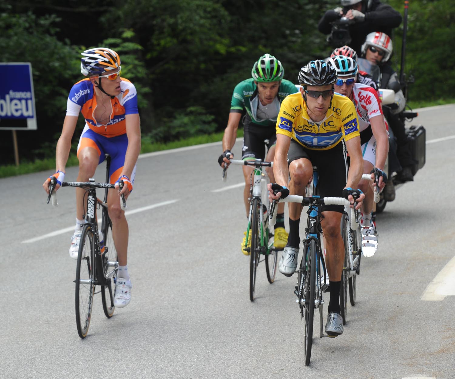 Bradley Wiggins and Robert Gesink, Criterium du Dauphine 2011, stage six Bradley Wiggins and Robert Gesink, Criterium du Dauphine 2011, stage six