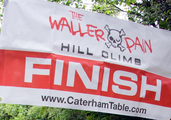 Waller Pain finish line banner Waller Pain finish line banner