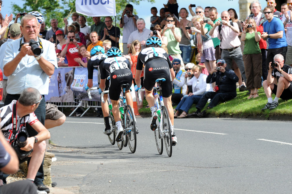 Bradley Wiggins, Geraint Thomas and Peter Kennaugh, British road race national championships 2011
