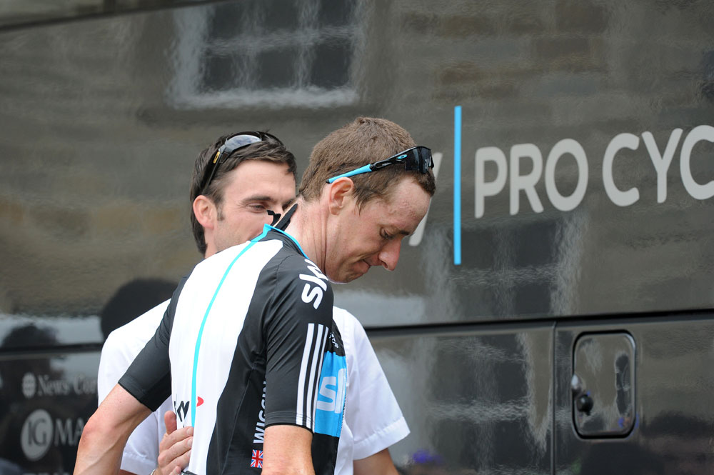 Bradley Wiggins and Servais Knaven, British road race national championships 2011