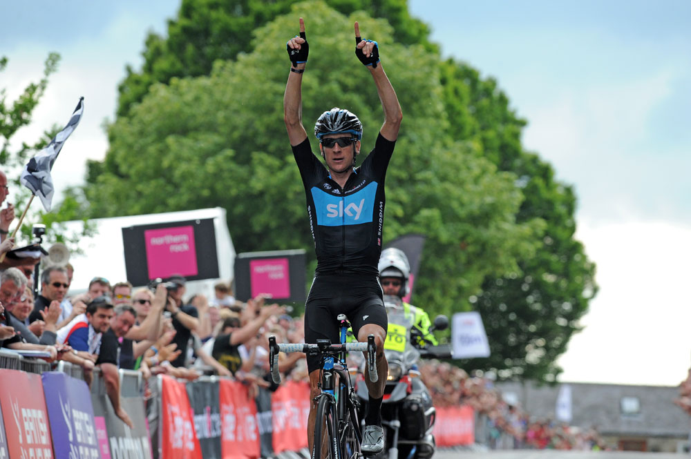 Bradley Wiggins wins, British road race national championships 2011 Bradley Wiggins wins, British road race national championships 2011