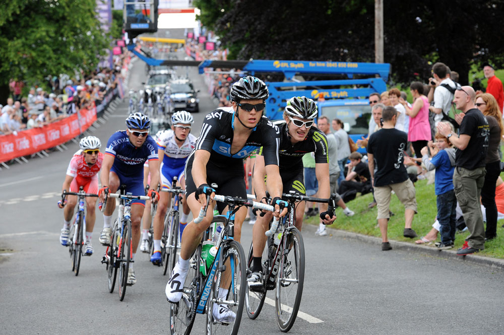 Ben Swift and Scott Thwaites, British road race national championships 2011