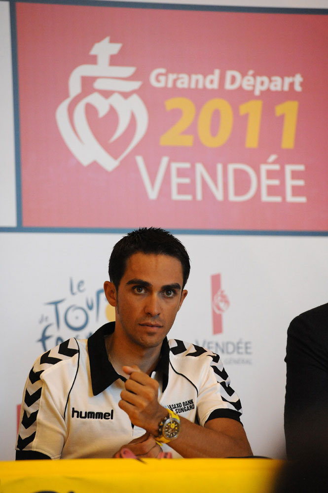 Alberto Contador, Saxo Bank, Tour de France 2011 press conference