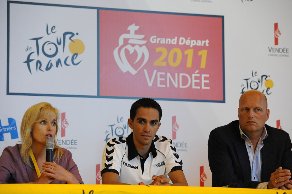 Alberto Contador, Saxo Bank, Tour de France 2011 press conference