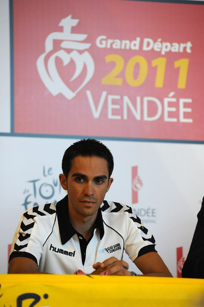 Alberto Contador, Saxo Bank, Tour de France 2011 press conference