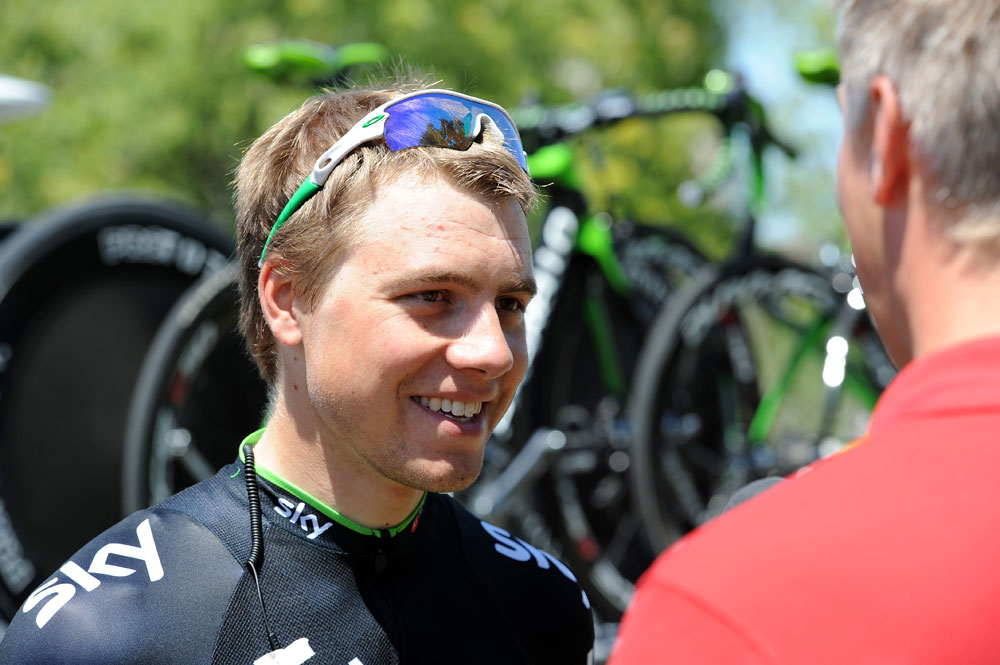 Edvald Boasson Hagen, Sky, Tour de France 2011, team time trial training Edvald Boasson Hagen, Sky, Tour de France 2011, team time trial training