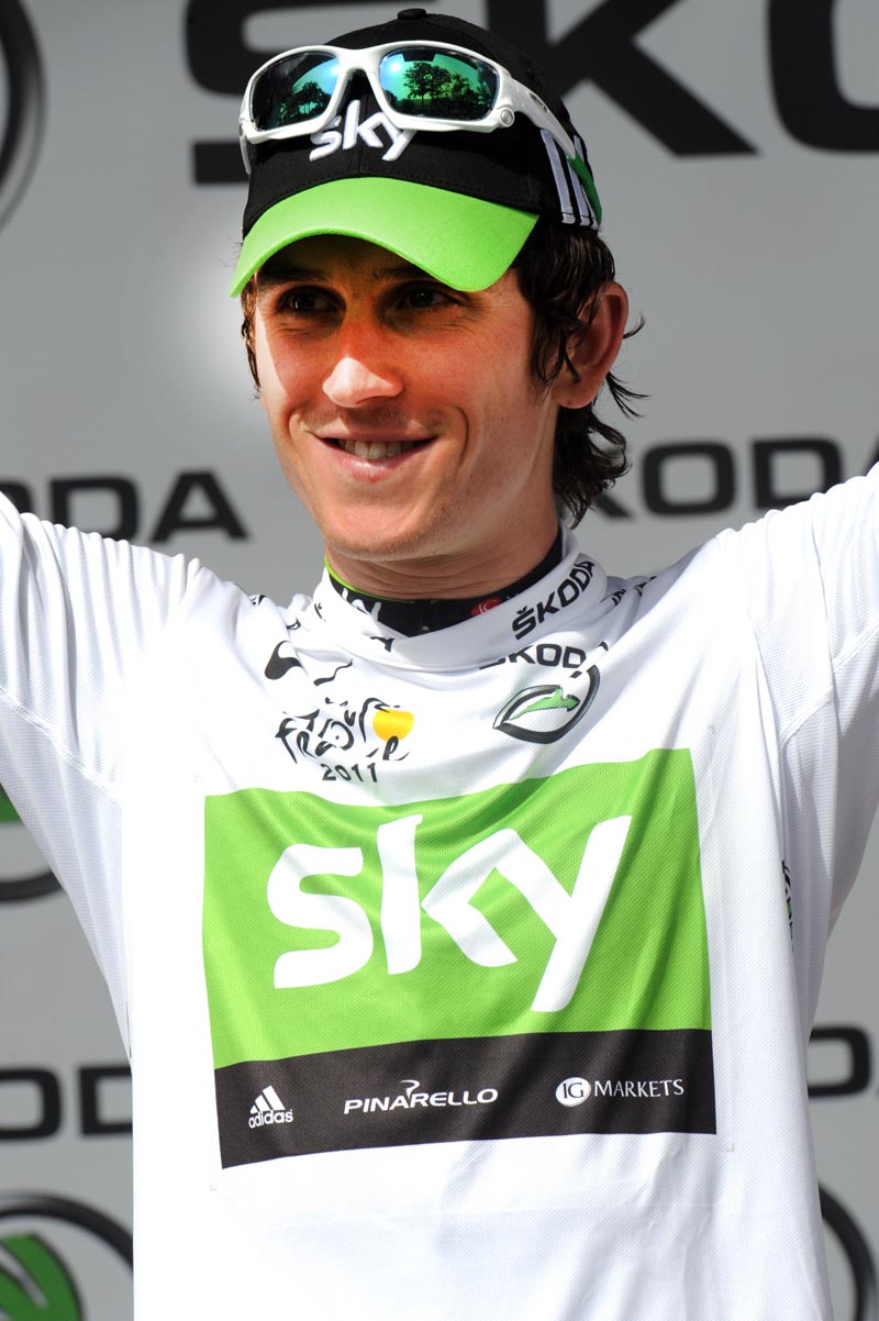 Geraint Thomas, best young rider, Tour de France 2011, stage three