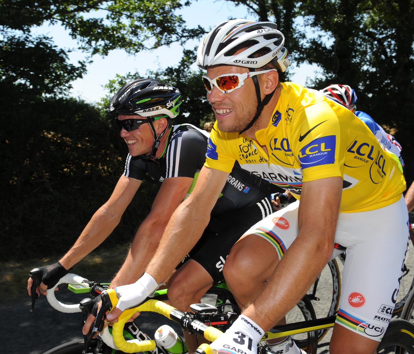 Thor Hushovd and Simon Gerrans, Tour de France 2011, stage three