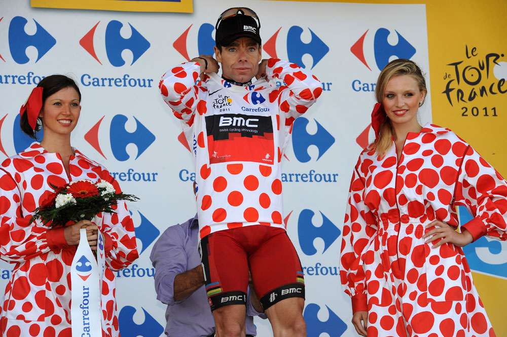 Cadel Evans, king of the mountains, Tour de France 2011, stage 4