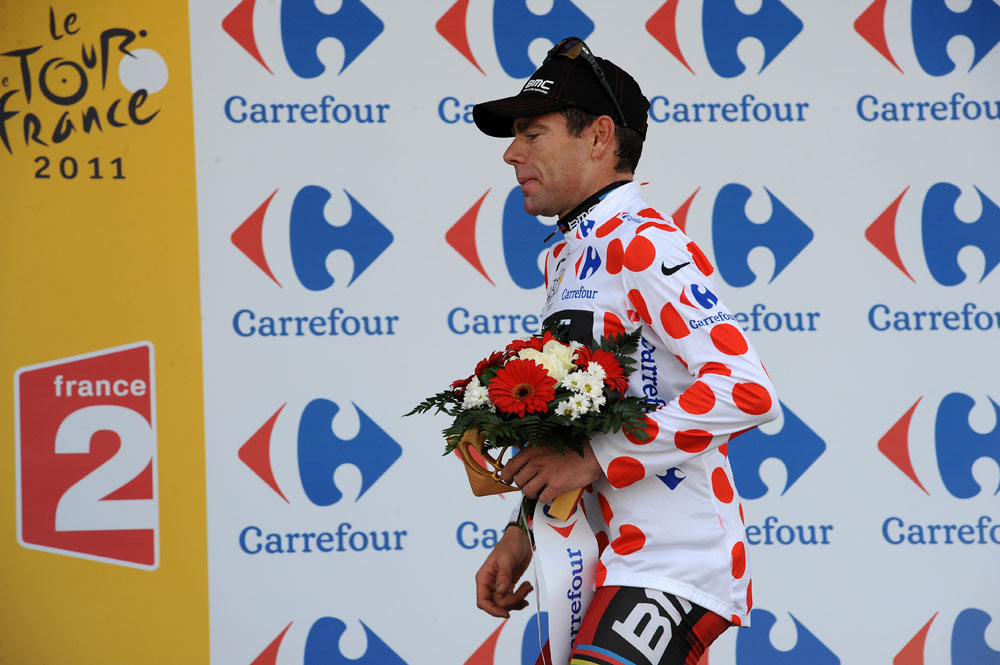Cadel Evans, king of the mountains, Tour de France 2011, stage 4