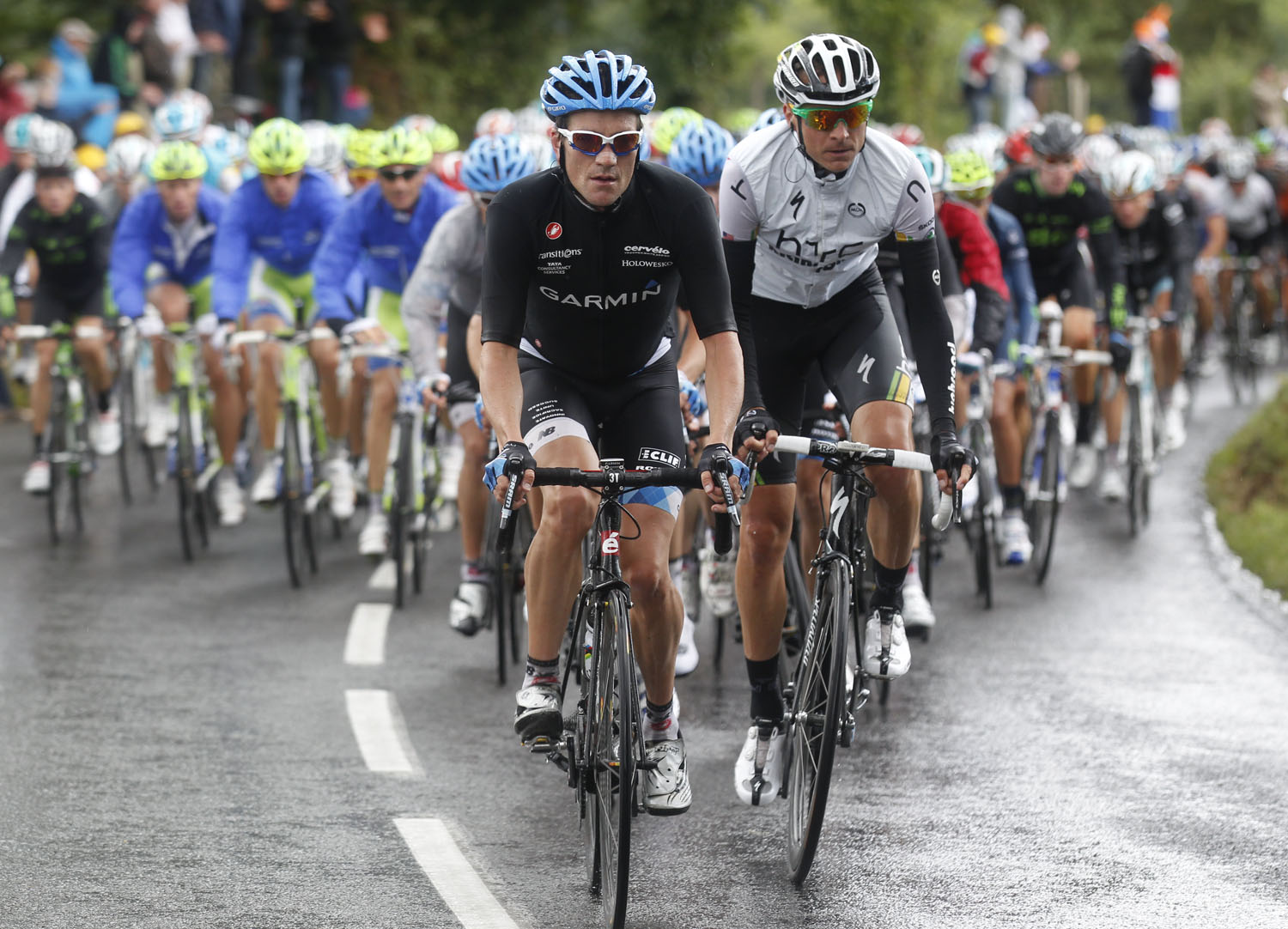 David Zabriskie leads, Tour de France 2011, stage six