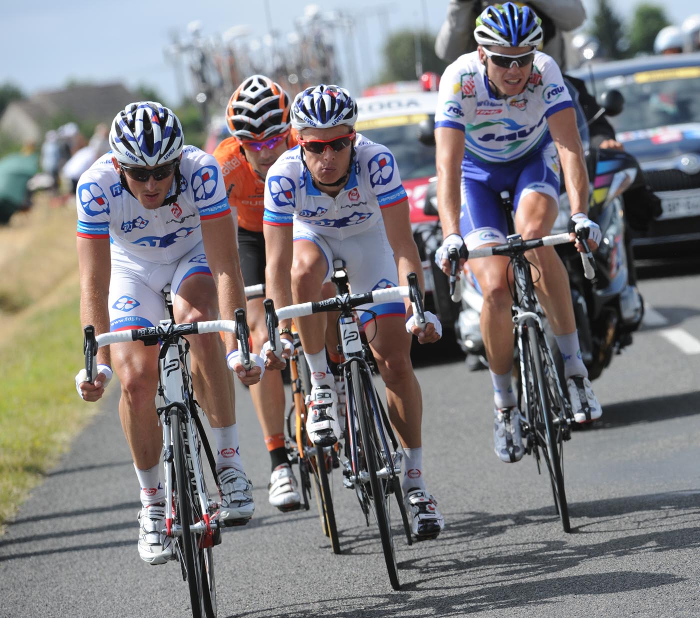 Mickael Delage escape, Tour de France 2011, stage seven