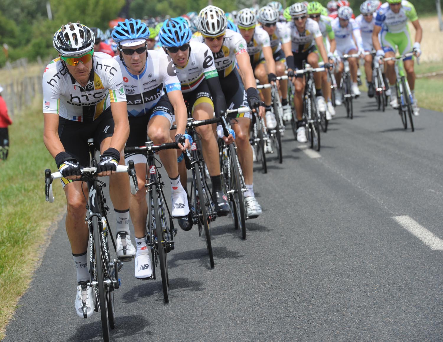 HTC chase, Tour de France 2011, stage seven