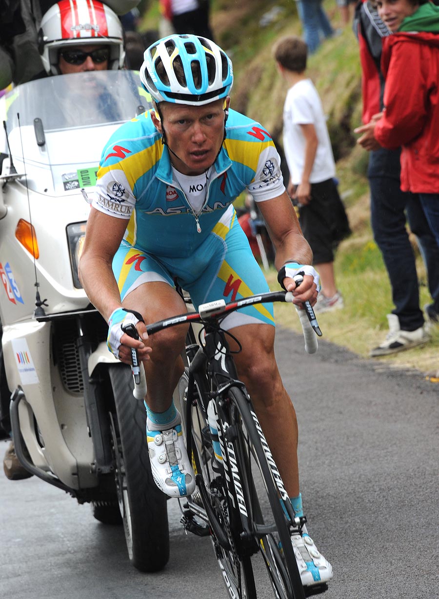 Alexandre Vinokourov attacks, Tour de France 2011, stage eight