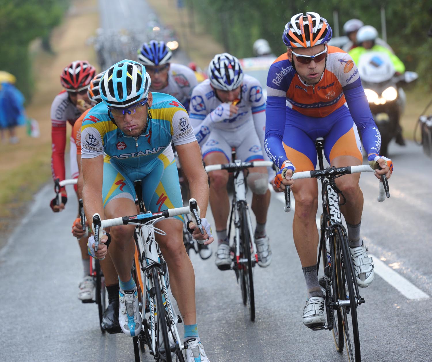 Grivko and Boom in escape, Tour de France 2011, stage 11