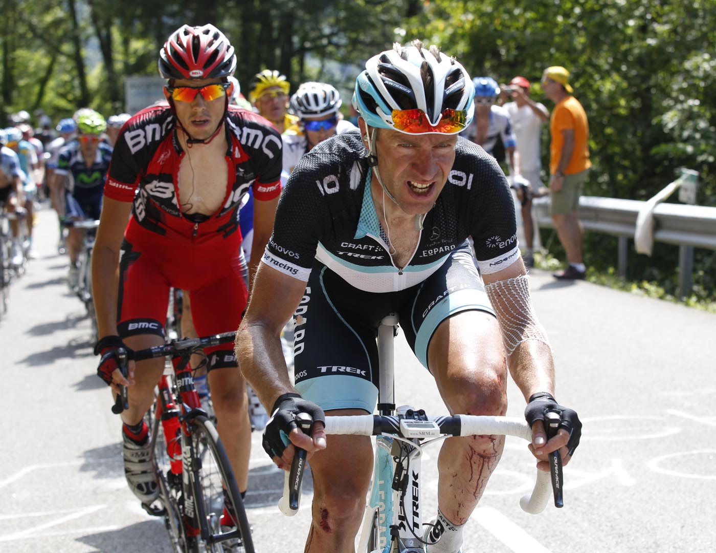 Jens Voigt in escape, Tour de France 2011, stage 14