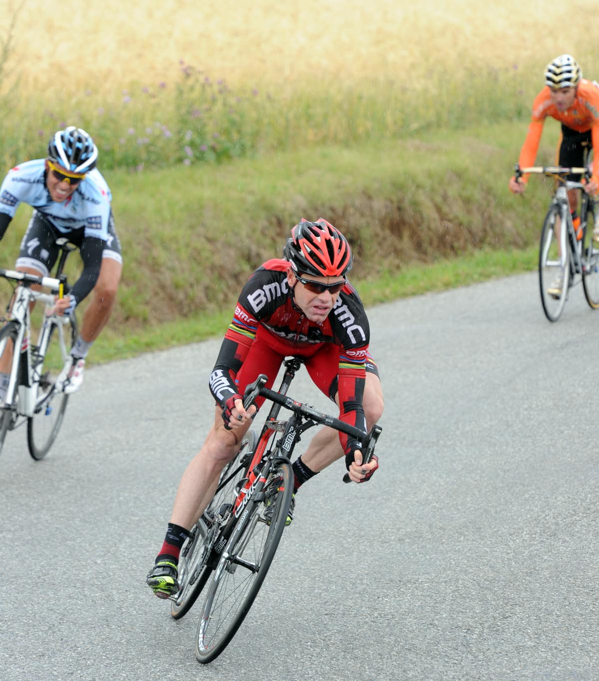 Cadel Evans, Alberto Contador and Samuel Sanchez, Tour de France 2011, stage 16