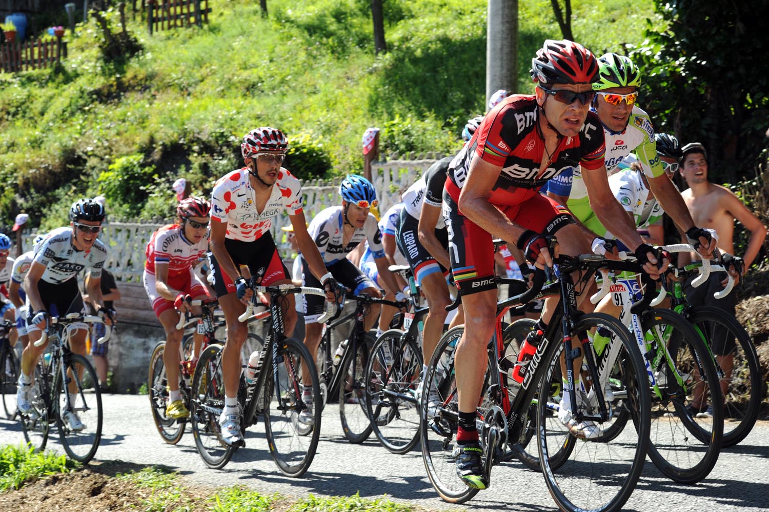 Cadel Evans attacks, Tour de France 2011, stage 17 Cadel Evans attacks, Tour de France 2011, stage 17