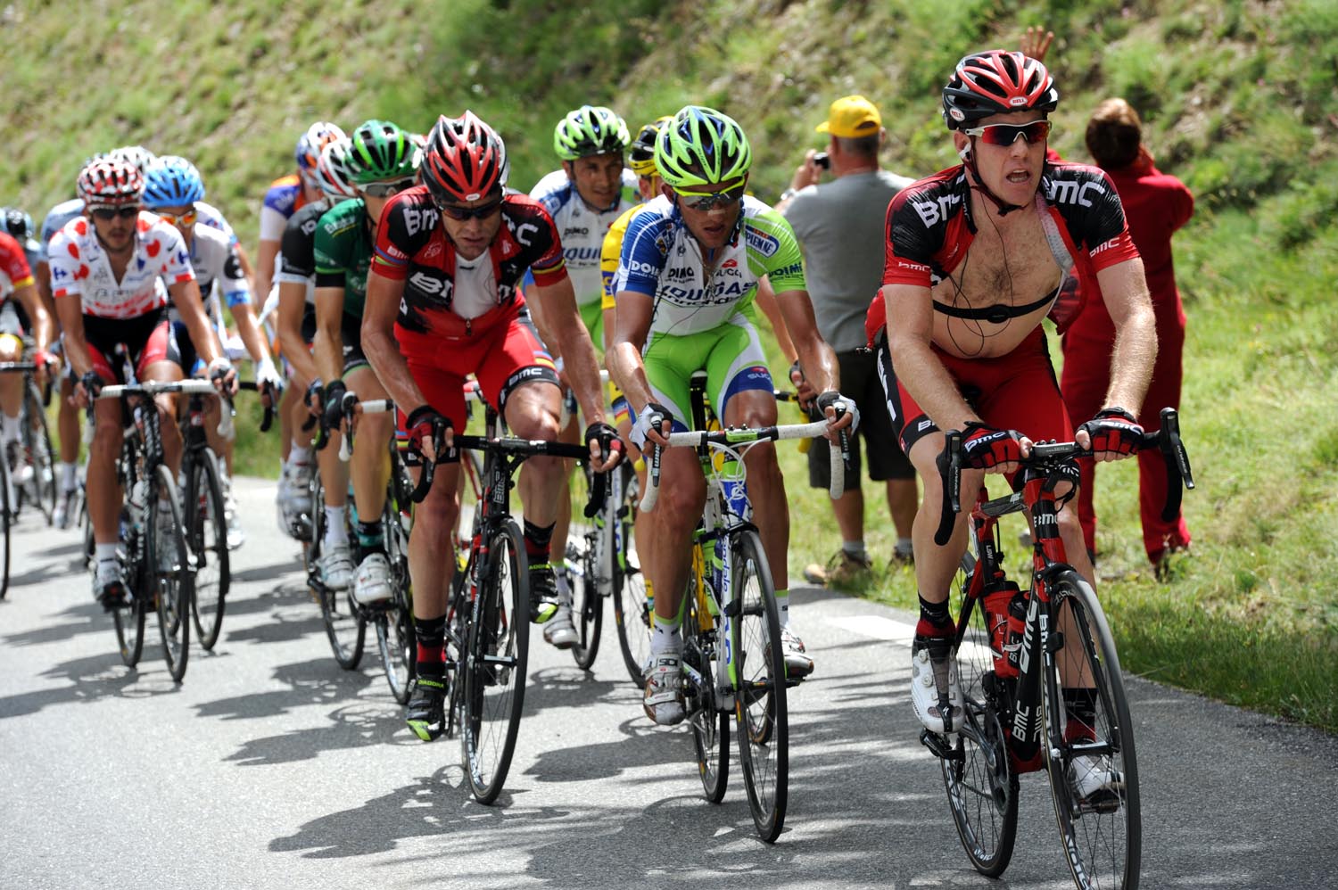 Brent Bookwalter chases, Tour de France 2011, stage 18