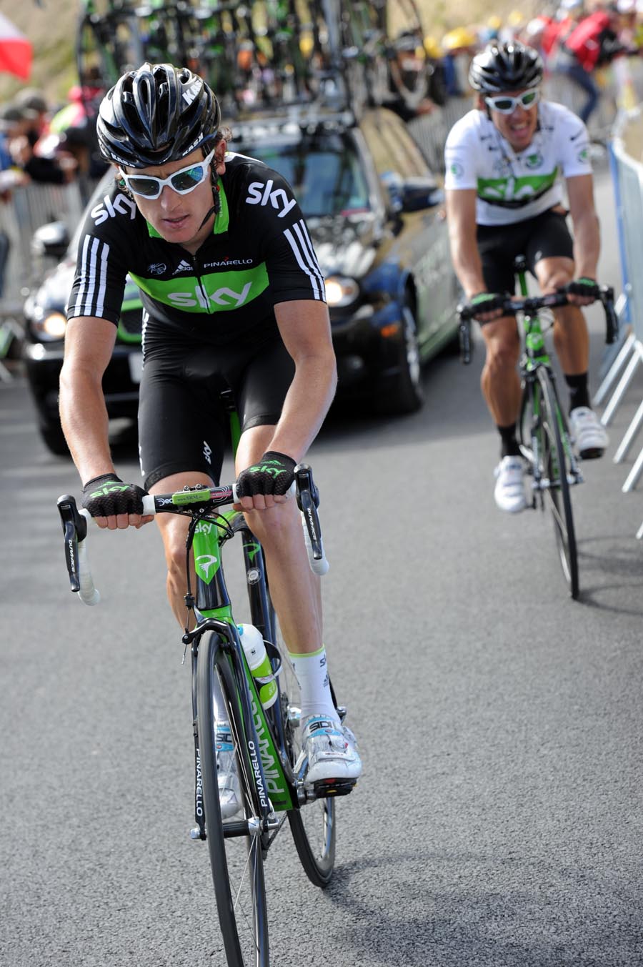 Geraint Thomas and Rigoberto Uran, Tour de France 2011, stage 18
