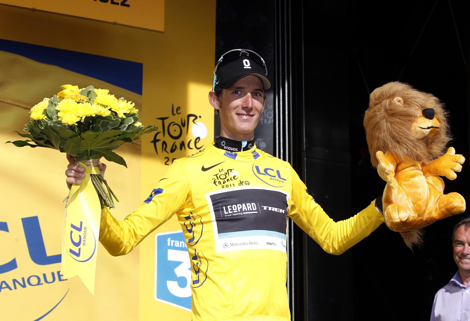 Andy Schleck in lead, Tour de France 2011, stage 19 Andy Schleck in lead, Tour de France 2011, stage 19