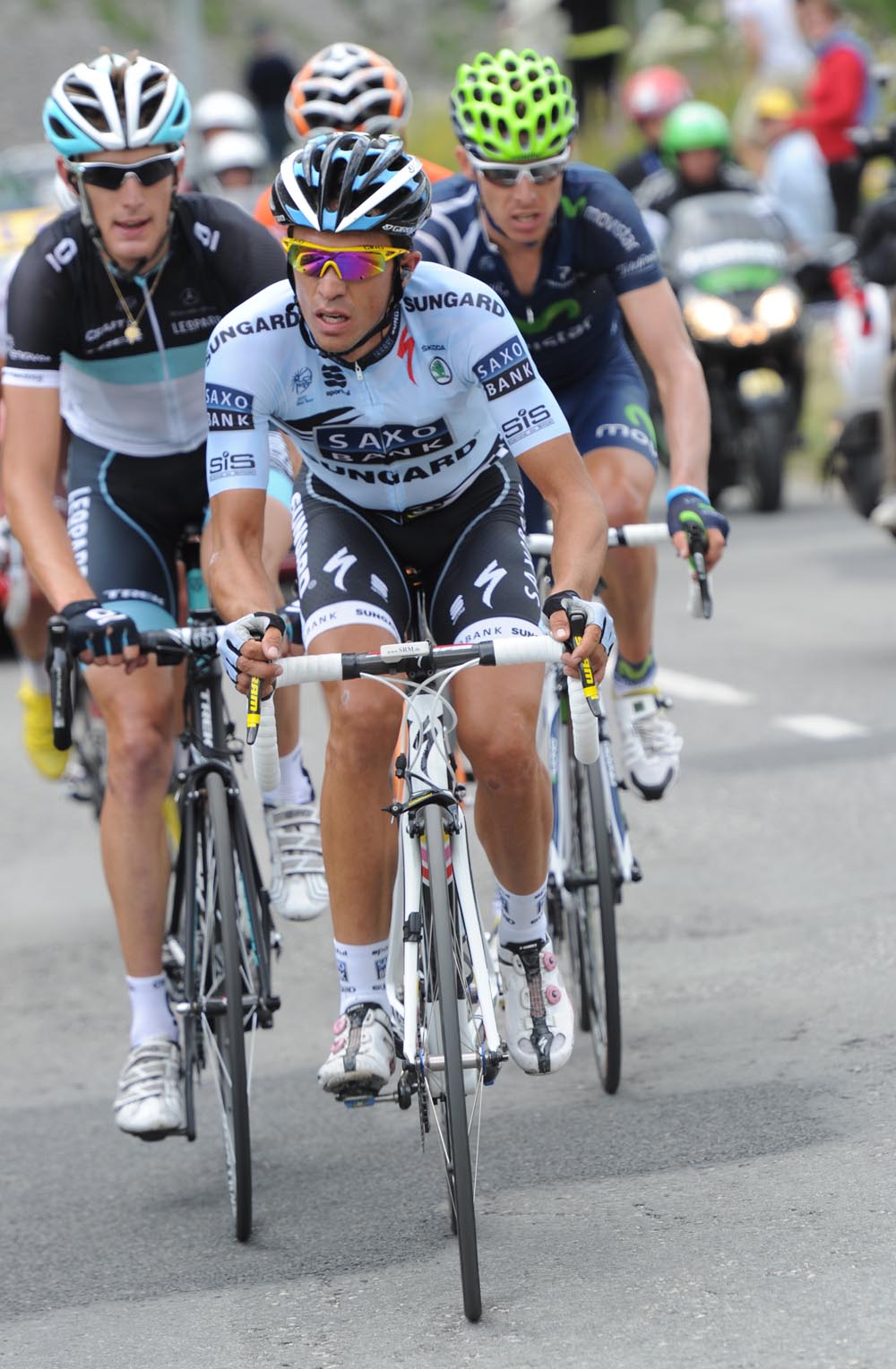 Alberto Contador on Galibier, Tour de France 2011, stage 19