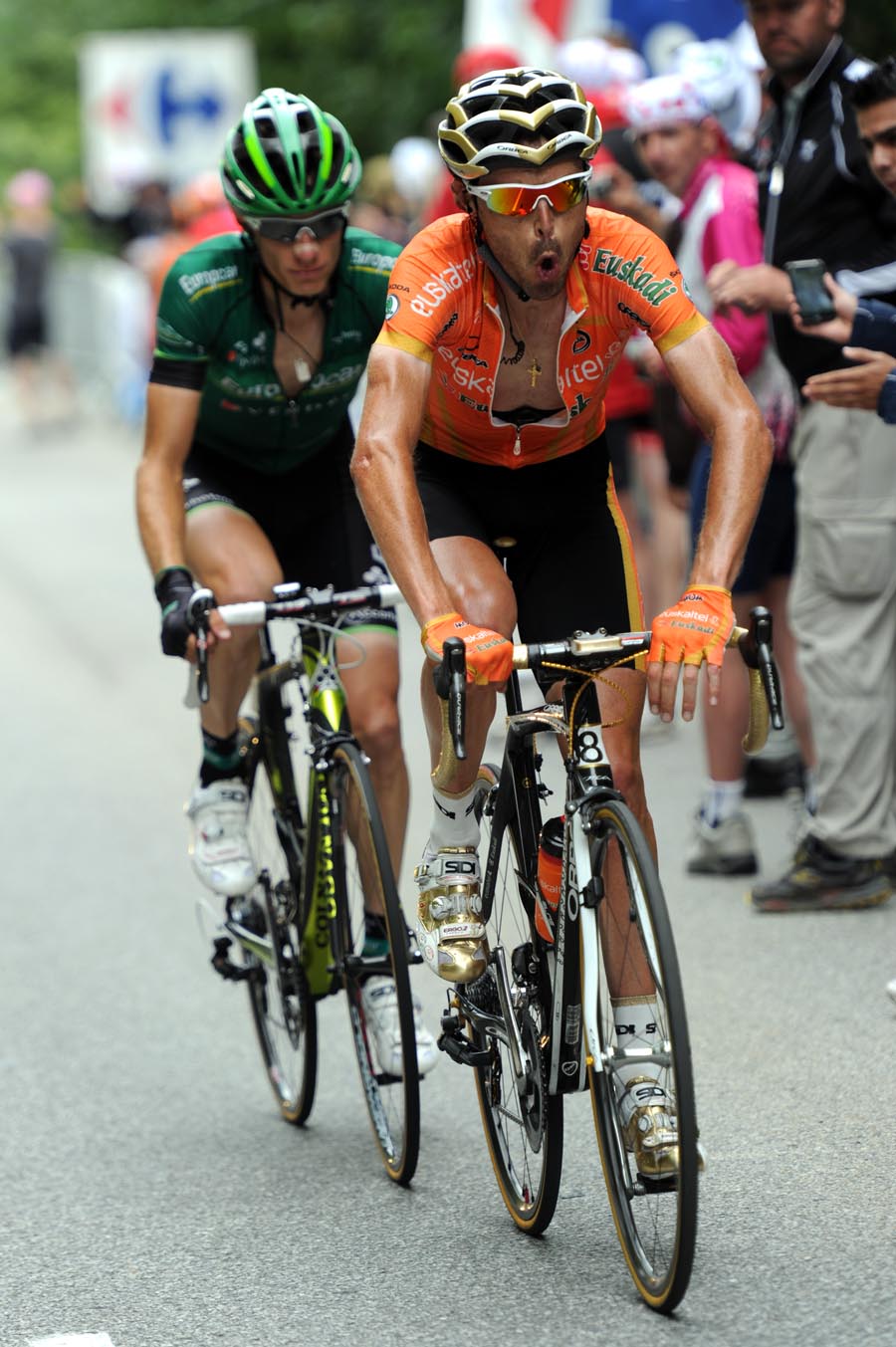 Samuel Sanchez and Pierre Rolland, Tour de France 2011, stage 19
